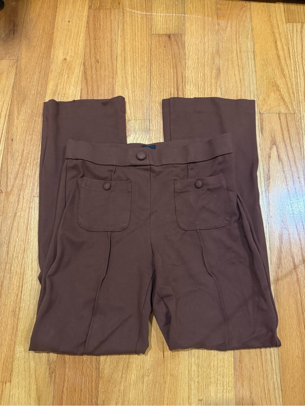 Jules & Leopold Studio Chocolate Brown Stretch Trousers Size S/P